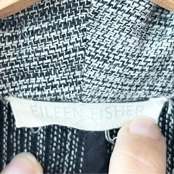 Eileen Fisher Color Block Shawl Collar Jacket Open Front One Size Fits All - Picture 6 of 10